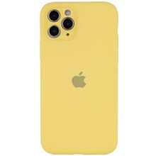 Чехол Silicone Case Full Camera Protective (AA) для Apple iPhone 12 Pro (6.1") (Желтый)
