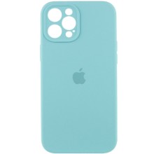 Чехол Silicone Case Full Camera Protective (AA) для Apple iPhone 12 Pro (6.1") (Бирюзовый)