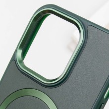 Кожаный чехол SnapCase with MagSafe для Apple iPhone 12 Pro / 12 (6.1") – Зеленый