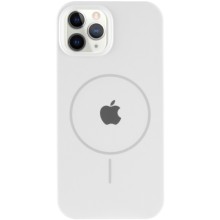 Чохол Silicone Case Full Protective (AA) with MagSafe для Apple iPhone 12 Pro / 12 (6.1") – Білий