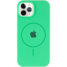 Чохол Silicone Case Full Protective (AA) with MagSafe для Apple iPhone 12 Pro / 12 (6.1") – Зелений