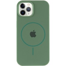 Чохол Silicone Case Full Protective (AA) with MagSafe для Apple iPhone 12 Pro / 12 (6.1") – Зелений