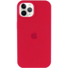 Чохол Silicone Case Full Protective (AA) with MagSafe для Apple iPhone 12 Pro / 12 (6.1") – Червоний
