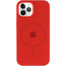Чохол Silicone Case Full Protective (AA) with MagSafe для Apple iPhone 12 Pro / 12 (6.1") – Червоний