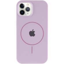 Чохол Silicone Case Full Protective (AA) with MagSafe для Apple iPhone 12 Pro / 12 (6.1") – Бузковий