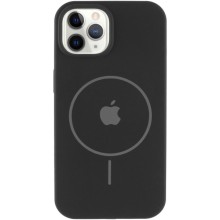 Чохол Silicone Case Full Protective (AA) with MagSafe для Apple iPhone 12 Pro / 12 (6.1") – Чорний