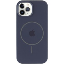 Чохол Silicone Case Full Protective (AA) with MagSafe для Apple iPhone 12 Pro / 12 (6.1") – Темно-синій