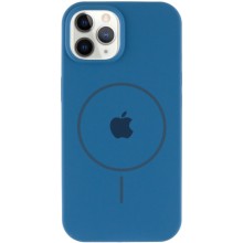 Чохол Silicone Case Full Protective (AA) with MagSafe для Apple iPhone 12 Pro / 12 (6.1") – Синій
