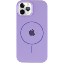 Чохол Silicone Case Full Protective (AA) with MagSafe для Apple iPhone 12 Pro / 12 (6.1") – Бузковий