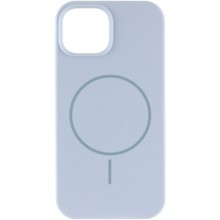 Чохол Silicone Case Full Protective (AA) NO LOGO with MagSafe для Apple iPhone 12 Pro / 12 (6.1") – Блакитний