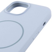 Чохол Silicone Case Full Protective (AA) NO LOGO with MagSafe для Apple iPhone 12 Pro / 12 (6.1") – Блакитний