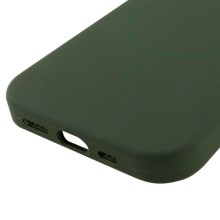 Чохол Silicone Case Full Protective (AA) NO LOGO with MagSafe для Apple iPhone 12 Pro / 12 (6.1") – Зелений