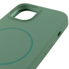 Чохол Silicone Case Full Protective (AA) NO LOGO with MagSafe для Apple iPhone 12 Pro / 12 (6.1") – Зелений
