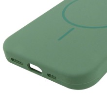 Чохол Silicone Case Full Protective (AA) NO LOGO with MagSafe для Apple iPhone 12 Pro / 12 (6.1") – Зелений