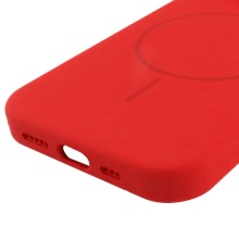 Чохол Silicone Case Full Protective (AA) NO LOGO with MagSafe для Apple iPhone 12 Pro / 12 (6.1") – Червоний