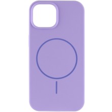 Чохол Silicone Case Full Protective (AA) NO LOGO with MagSafe для Apple iPhone 12 Pro / 12 (6.1") – Бузковий