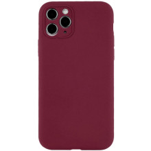 Чехол Silicone Case Full Camera Protective (AA) NO LOGO для Apple iPhone 12 Pro (6.1") – Бордовый