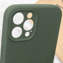 Чехол Silicone Case Full Camera Protective (AA) NO LOGO для Apple iPhone 12 Pro (6.1") – Зеленый
