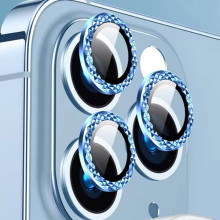 Защитное стекло Metal Shine на камеру (в упак.) для Apple iPhone 12 Pro / 11 Pro / 11 Pro Max – Синий