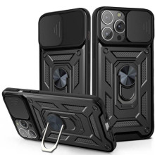Чохол Ummi Camshield Serge Ring для Apple iPhone 12 Pro (6.1") – Чорний
