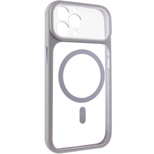 Чохол TPU+PC GETMAN Moon Clear with MagSafe для Apple iPhone 12 Pro (6.1") – Сірий