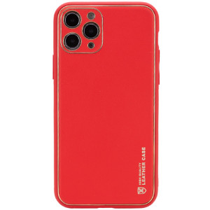Кожаный чехол Xshield для Apple iPhone 12 Pro (6.1") (Красный)