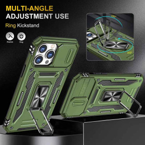 Ударостійкий чохол Camshield Army Ring для Apple iPhone 12 Pro / 12 (6.1") – Оливковий