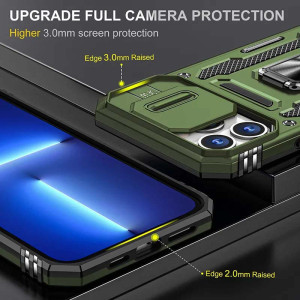 Ударостійкий чохол Camshield Army Ring для Apple iPhone 12 Pro / 12 (6.1") – Оливковий