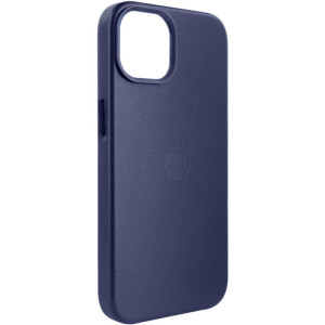Кожаный чехол Leather Case (AA Plus) with Magnetic Fit для Apple iPhone 12 Pro / 12 (6.1") – Фиолетовый