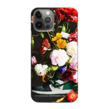 Брендновые Чехлы для iPhone 12 Pro - (PREMIUMPrint) (Nike цветы)