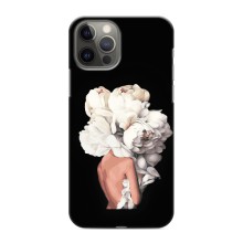 Чехлы (ART) Цветы на iPhone 12 Pro (VPrint) (Белые цветы)