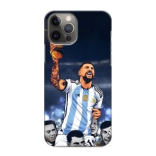 Чехлы для iPhone 12 Pro (Leo чемпион) (AlphaPrint) (Месси с кубком)