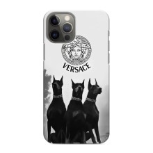 Чехлы VERSACE для Айфон 12 Про (PREMIUMPrint) (Доберман Версаче)