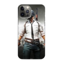 Силиконовый чехол с картинкой "Герой Pubg" на iPhone 12 Pro (Пабг)