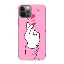 Чехол с принтом для iPhone 12 Pro (AlphaPrint - Знак сердечка) – Знак Love