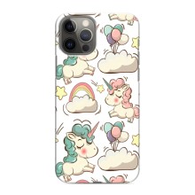 Чехол для Айфон 12 Про - (Единорожки - Новинки) (AlphaPrint) (Единорожки)