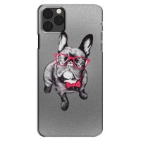 Чехол (ТПУ) Милые собачки для iPhone 12 Pro (Бульдог в очках)