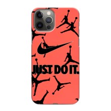 Силиконовый Чехол Nike Air Jordan на Айфон 12 Про – Just Do It