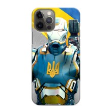 Силиконовый Чехол на iPhone 12 Pro (Я-Украина) (Украинский робокоп)