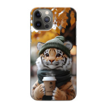 Печатный чехол «Зверята с кофе» для iPhone 12 Pro – Тигр с кофе