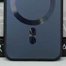 Чехол TPU+Glass Sapphire Midnight with MagSafe для Apple iPhone 12 (6.1") – Черный