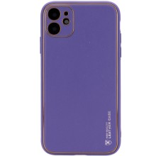 Кожаный чехол Xshield для Apple iPhone 12 (6.1") – Фиолетовый