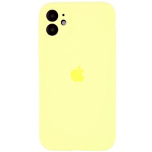 Чехол Silicone Case Full Camera Protective (AA) для Apple iPhone 12 (6.1") – Желтый