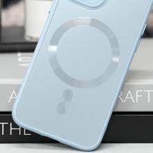 Чохол TPU+Glass Sapphire Midnight with MagSafe для Apple iPhone 12 (6.1") – Блакитний