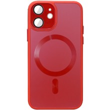 Чехол TPU+Glass Sapphire Midnight with MagSafe для Apple iPhone 12 (6.1") – Красный