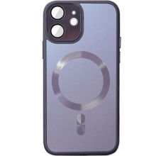 Чехол TPU+Glass Sapphire Midnight with MagSafe для Apple iPhone 12 (6.1") – Фиолетовый