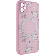 TPU+PC чохол Secret Garden with MagSafe для Apple iPhone 12 (6.1") – Pink