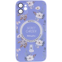 TPU+PC чохол Secret Garden with MagSafe для Apple iPhone 12 (6.1") – Lilac