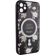TPU+PC чехол Secret Garden with MagSafe для Apple iPhone 12 (6.1") – Black