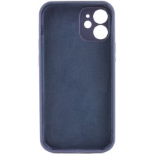 Чохол Silicone Case Full Camera Protective (AA) NO LOGO для Apple iPhone 12 (6.1") – Темно-синій